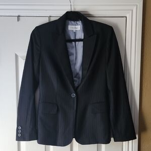 Calvin Klein Navy Pinstripe Jacket, Sz. 2